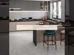 Metodo di installazione con malta a spessore ridotto, durevole e con assorbimento d'acqua inferiore allo 0,5%, per piastrelle di porcellana per interni