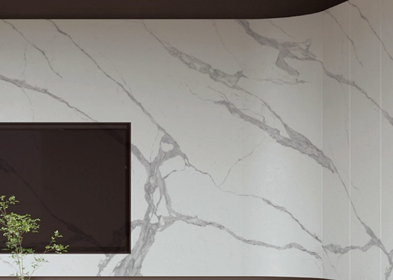 Facile manutenzione Slab di porcellana bianca per progetti residenziali