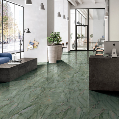 Pavimenti per la sala da pranzo dell' hotel, eleganti con piastrelle di porcellana finite e lucide