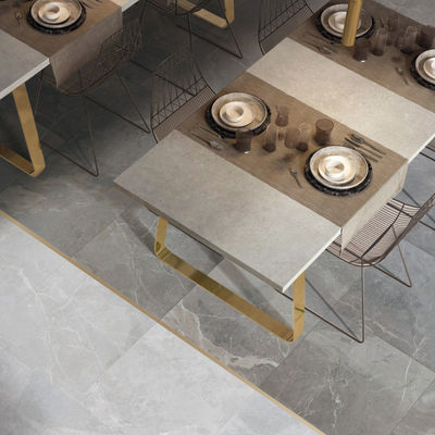 Piastrelle in ceramica grigio per pavimenti interni con assorbimento dell'acqua 0,5%