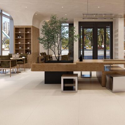 Piastrella in porcellana moderna levigata con malta adesiva o metodo di installazione adesiva che offre una superficie per molteplici usi