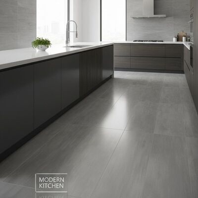 Piastrella in gres porcellanato effetto cemento opaco, perfetta per applicazioni in cucina, che offre un'estetica moderna e una lunga durata
