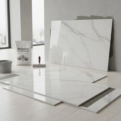Decorazione edilizia Marmo Look Porcellana Piastrelle Stile moderno Mortero sottile o adesivo Metodo di installazione adatto a pareti e pavimenti
