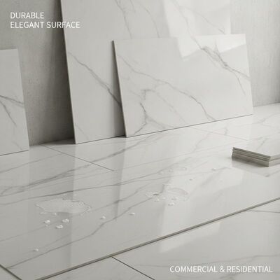 Frost Resistant Marble Look Porcelain Tile Durable Elegant Surface Suitable Commercial Residential Applications