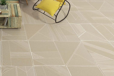 Il tappeto del bagno della decorazione del getto di inchiostro piastrella 24 x 24 x 0,4 pollici del CE del certificato di colore dell'irregolare di mattonelle beige del modello