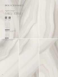 Colore beige lucidato 600*1200 millimetro di effetto dell'agata ceramica di marmo delle piastrelle per pavimento