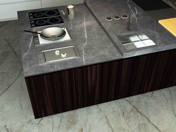 Mattonelle di marmo 800X2600mm grige della porcellana di sguardo del pavimento interno