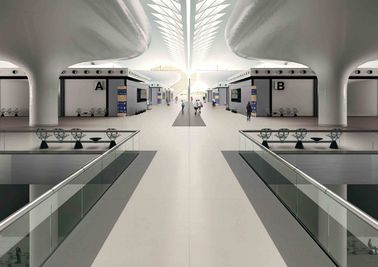 la grande dimensione del bagno ha lucidato le piastrelle per pavimento inglesi beige delle piastrelle per pavimento 1600x3200mm della porcellana delle mattonelle di marmo di sguardo