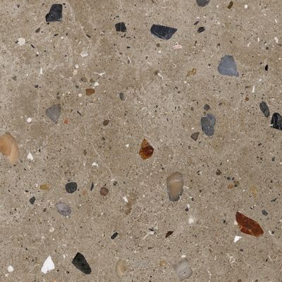 Mattonelle dell'interno della porcellana di colore della pietra giallastra di terrazzo per la pavimentazione dei pavimenti