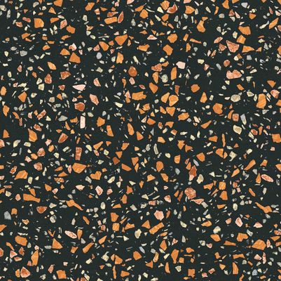 Colore di pietra falso del nero della decorazione della pavimentazione in piastrelle della porcellana di terrazzo delle lastre